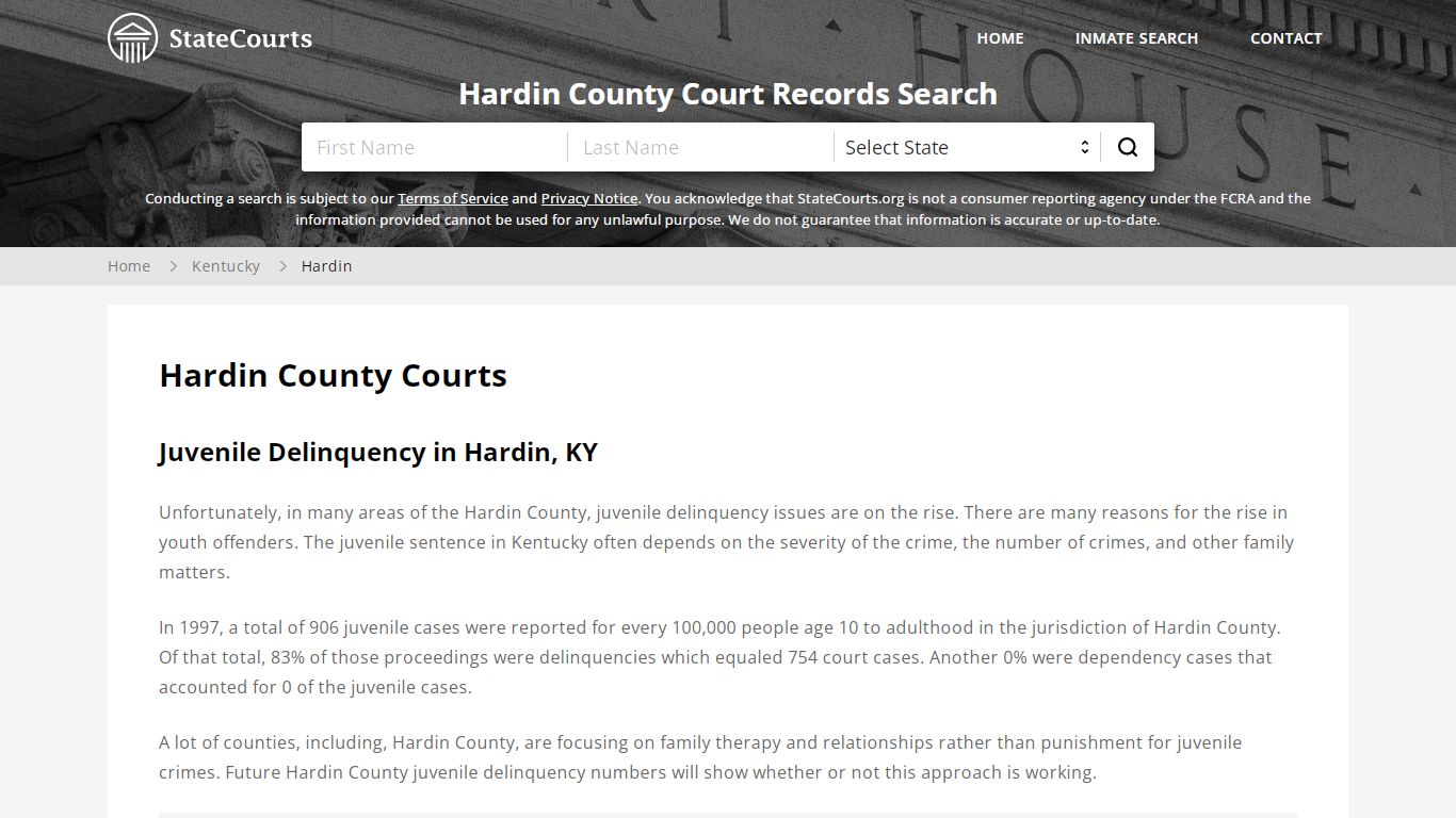 Hardin County, KY Courts - Records & Cases - StateCourts